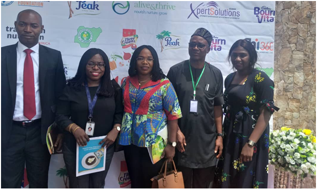Photo caption: L-R: Frederick Mordi, Corporate Communications and Government Affairs Manager, West Africa, Cadbury Nigeria Plc; Philomena Orji, Country Director, Helen Keller International (HKI) Nigeria; Mrs. Foluso Babasola, member, Nutrition Society of Nigeria (NSN); Dr. Bartholomew Brai, President, NSN; and Faith Ishaya, an official of HKI, at the 49th Annual General Meeting and Scientific Conference of NSN in Abuja, recently.