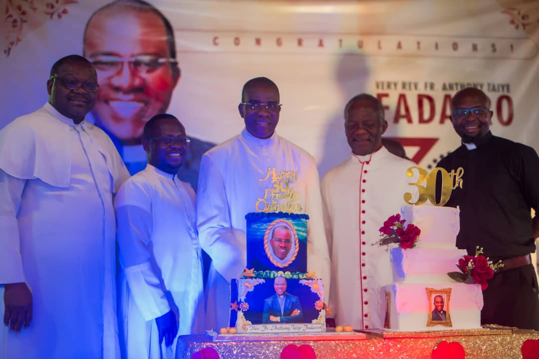 Father Jude Udemezue, Father Emmanuel Emri. Father Anthony Fadairo, Monsignor Phillip Hoteyin and Father Odigbo