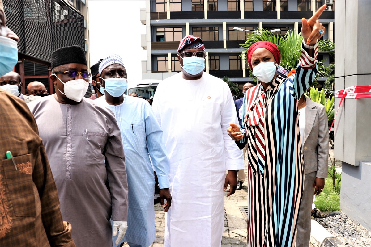 R-L: MD NPA, Hadiza Bala Usman, Representative of Chairman, Senate Committee on Marine Transport,Senator Tolulope Oddebiyi, Senator Ibrahim Yahaya and Chariman, House Committee on Ports, Harbours and Waterways, Hon. Mohammed Garba Datti during the event.