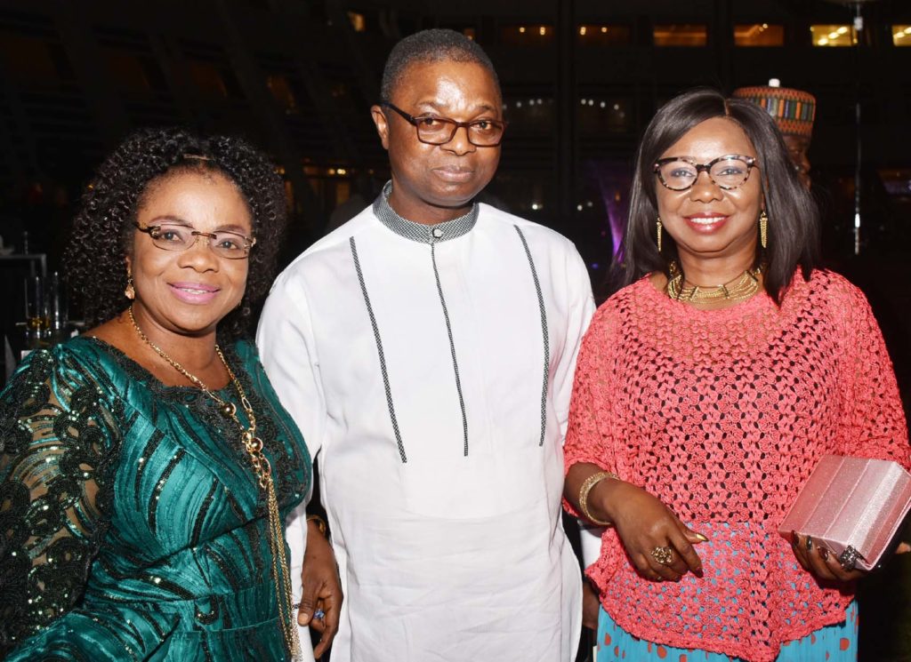 L-R, Former, Director Home Finance, Ministry of Finance Dr Olubunmi Siyanbola, Director Home Finance, Ministry of Finance Mr Okonko Udo and Acting Director General, Securities and Exchange Commission Ms Mary Uduk during the Send forth Ceremony of the Outgoing Permanent Secretary, Special Duties, Ministry of Finance Mr Mohammed Dikwa in Abuja, weekend