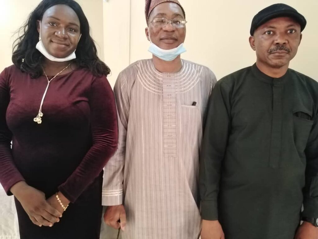 Rhonda Ogunsheye, Vice Chairman, CICAN, Dr. Adams Adebayo, Chairman, NASME, Lagos State and Charles Okonji, National Chairman, CICAN at the 2020 ClCAN Workshop, held recently in Lagos
