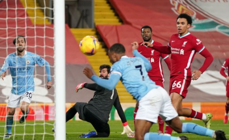 Manchester City five points clear after winning at Liverpool, Spurs seventh