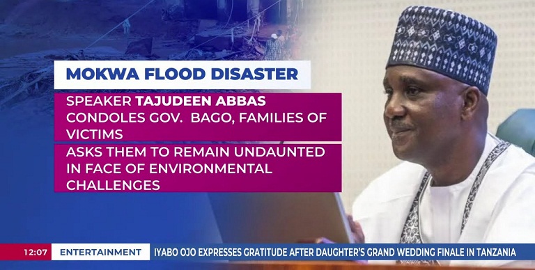 HoR Speaker Abbas Decries Mokwa Flood Disaster, Condoles Gov. Bago